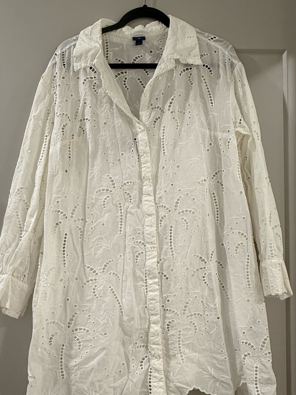 Roller Rabbit White Eyelet Button-Down Shirt